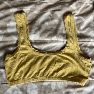Arq wide strap bra size L in chartreuse